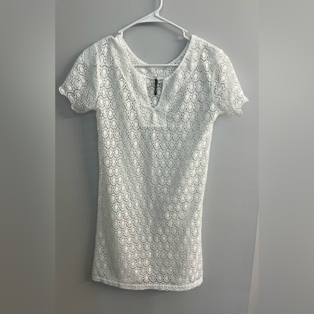 Nimes Cote d’Azur White Swim Cover Up Womens Size Small